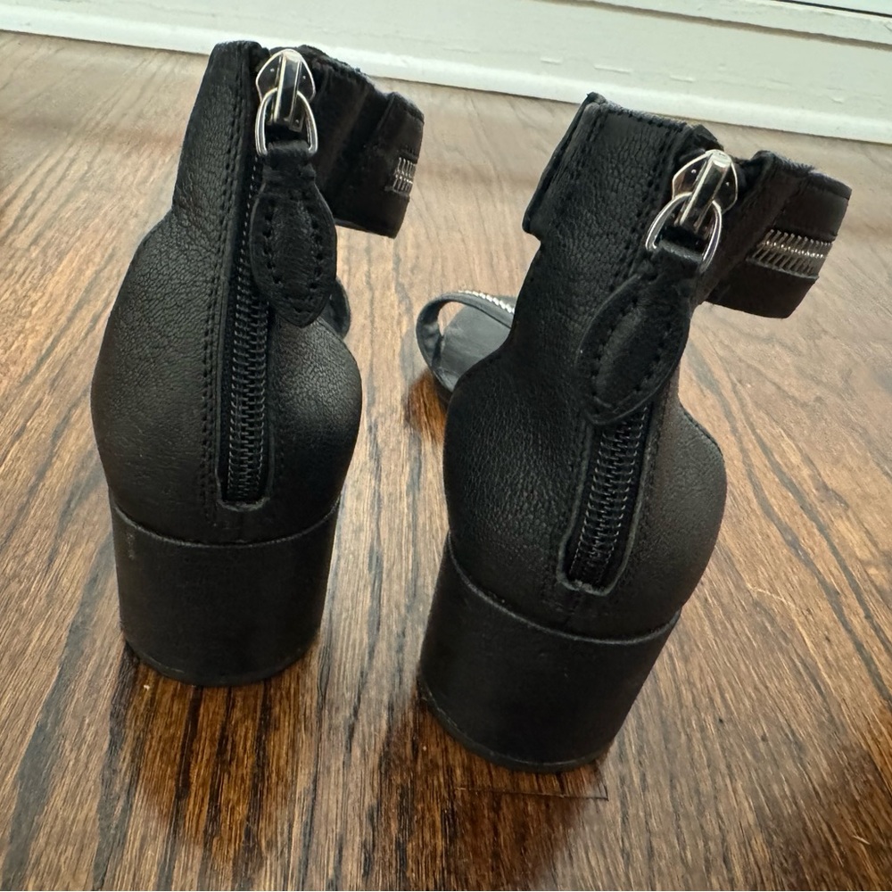 Rebecca Minkoff Black Sandals with Zipper Detail - Picture 3 of 5